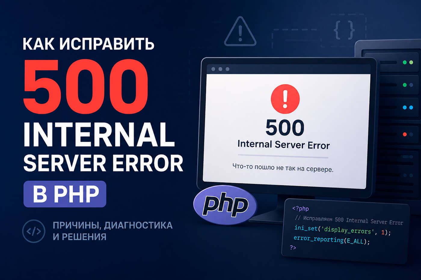 Как исправить 500 Internal Server Error в PHP
