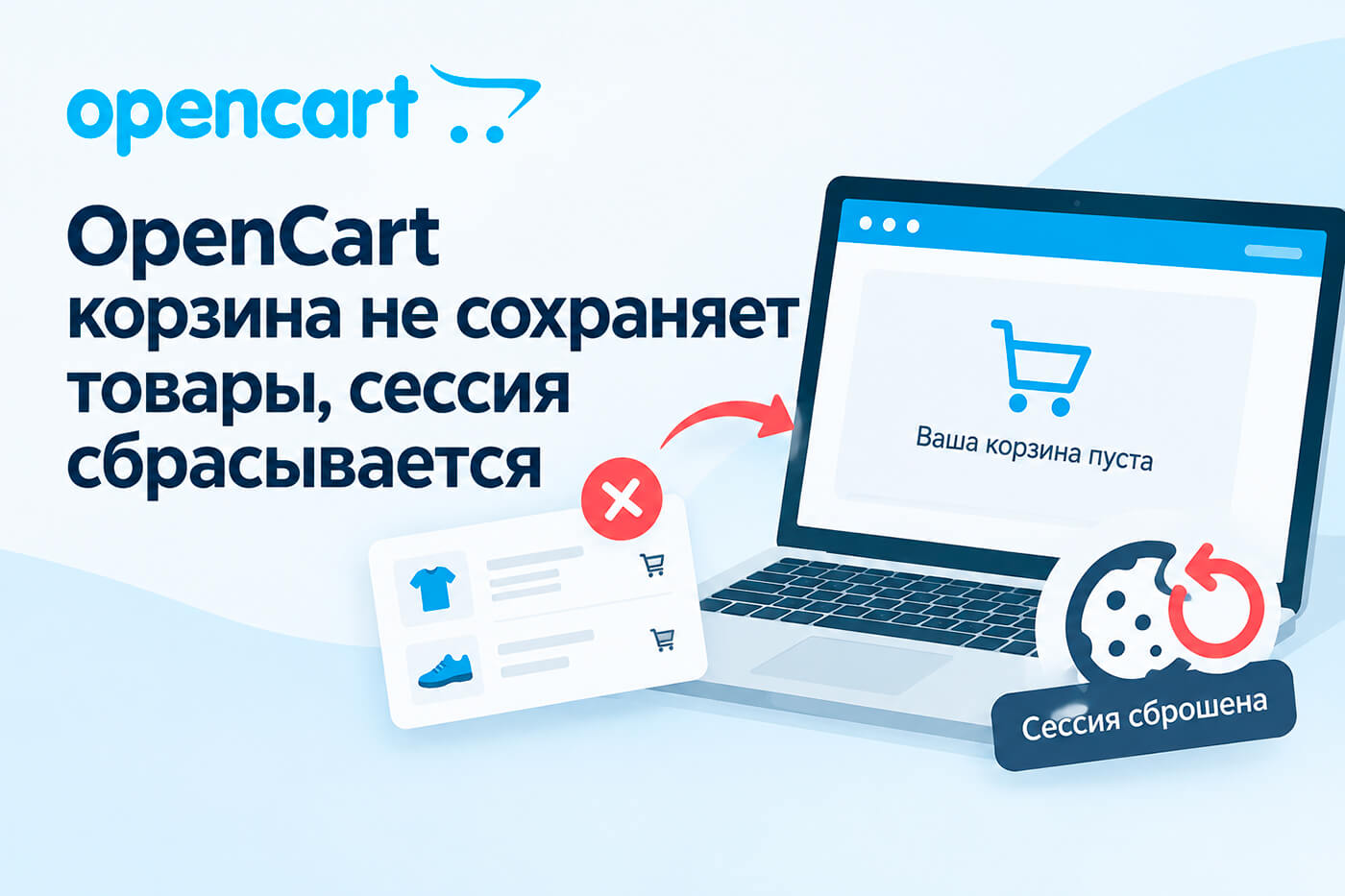 OpenCart корзина не сохраняет товары, сессия сбрасывается