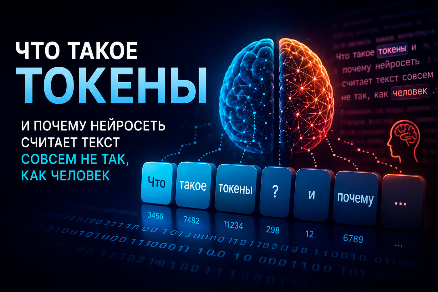 Что такое токены и почему нейросеть считает текст совсем не так, как человек