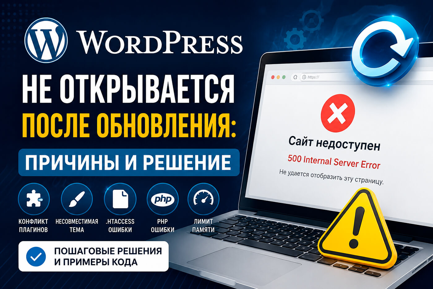WordPress не открывается после обновления: причины и решение