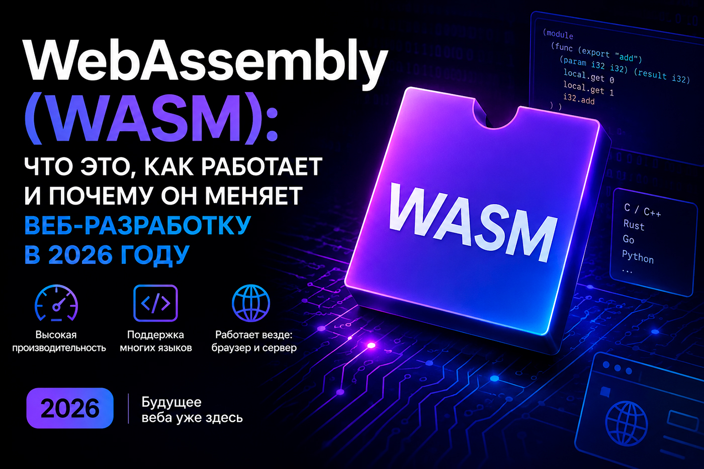 WebAssembly (WASM): что это, как работает и почему он меняет веб-разработку в 2026 году