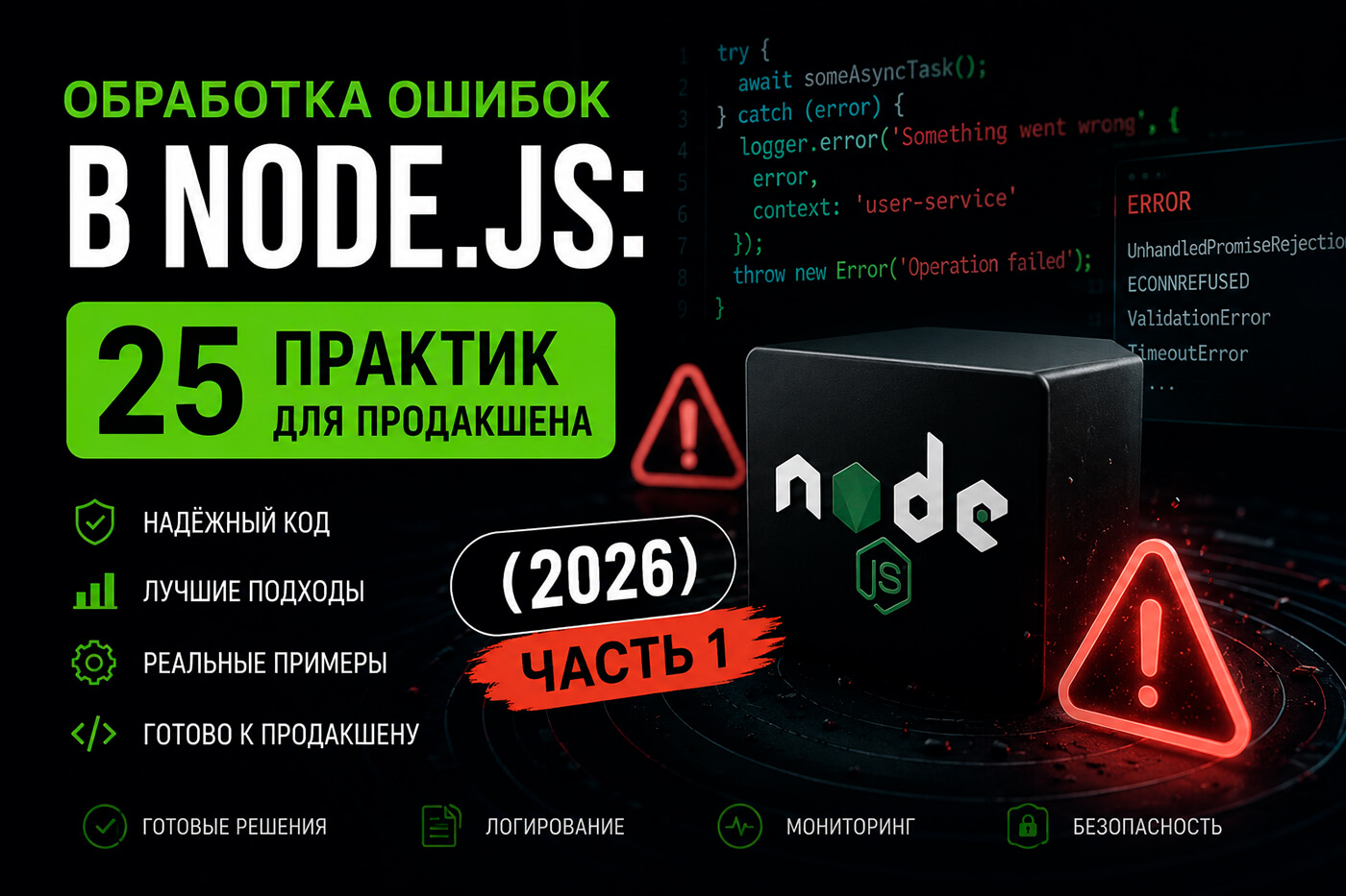 Часть 1: Обработка ошибок в Node.js - Фундамент и архитектура