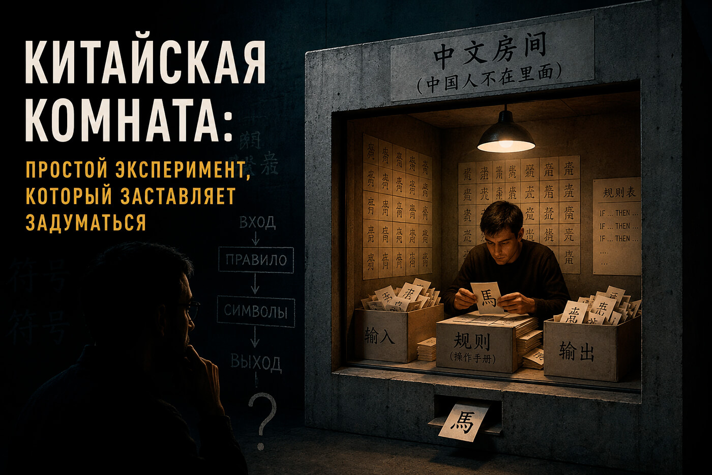 Китайская комната: простой эксперимент, который заставляет задуматься, понимает ли машина смысл