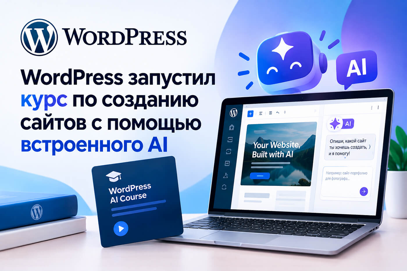 WordPress запустил курс по созданию сайтов с помощью встроенного AI