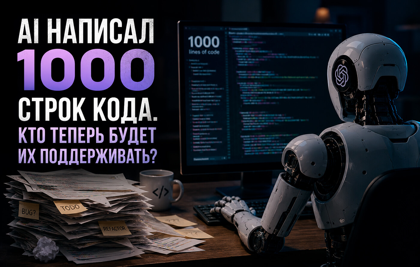 AI написал 1000 строк кода. Кто теперь будет их поддерживать?