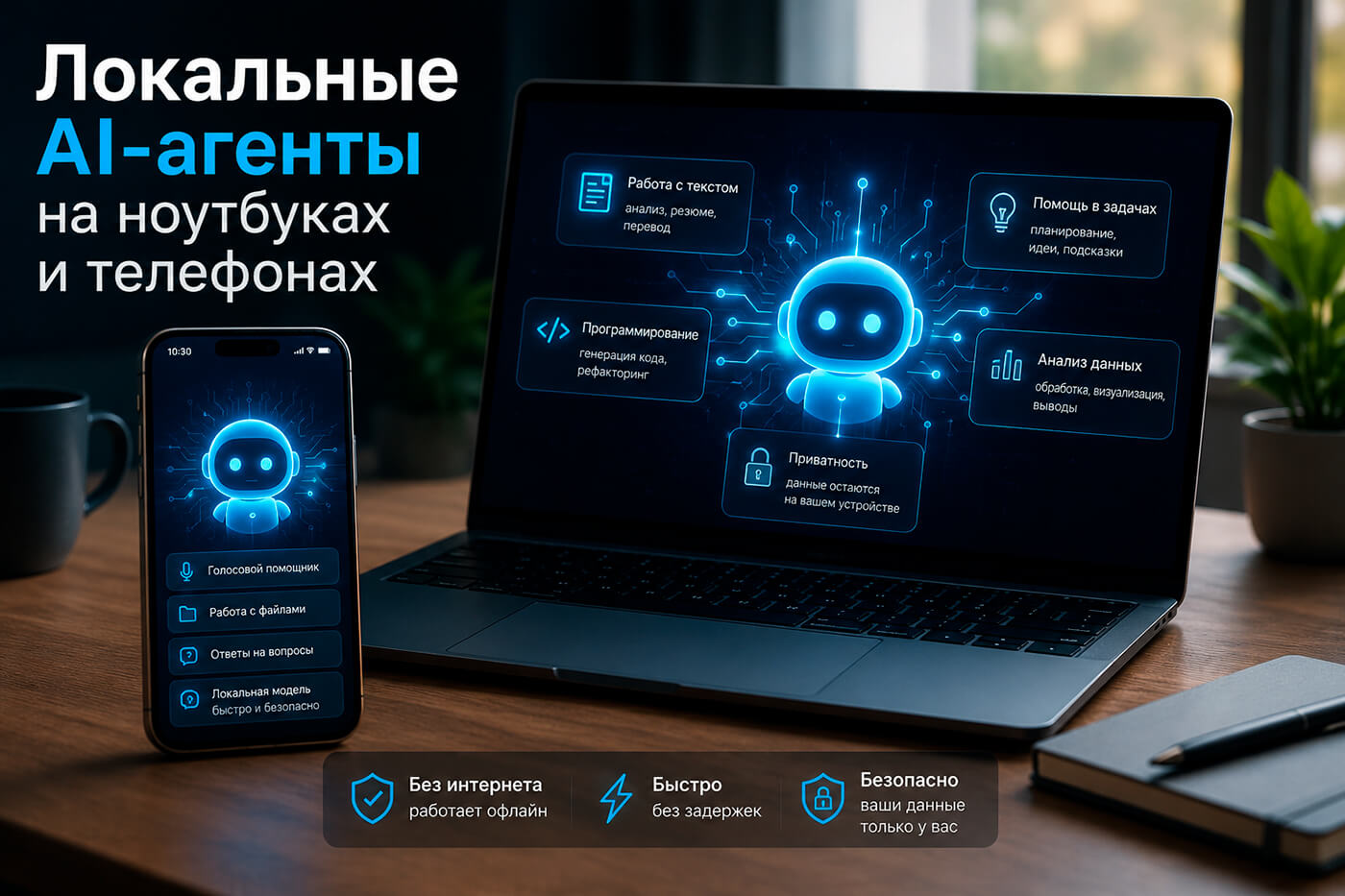 Локальные AI-агенты на ноутбуках и телефонах: зачем они нужны и как работают