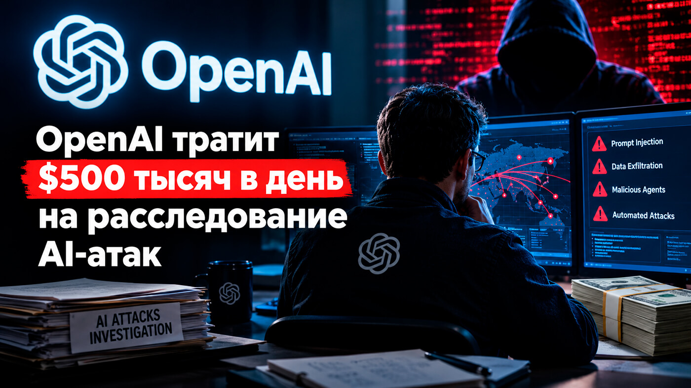 OpenAI тратит $500 тысяч в день на расследование AI-атак
