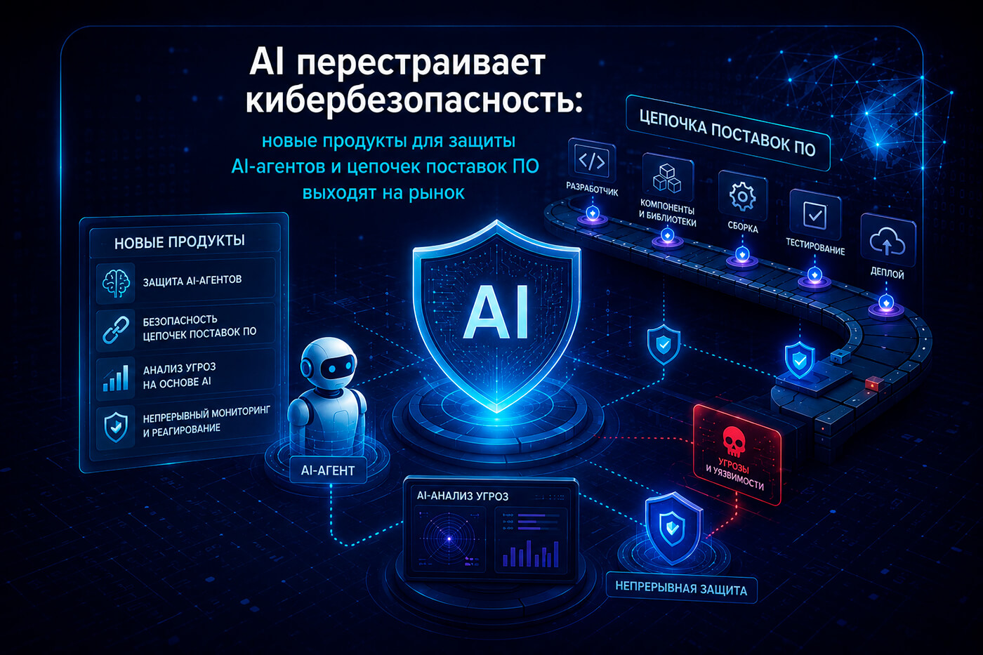 AI перестраивает кибербезопасность: новые продукты для защиты AI-агентов и цепочек поставок ПО выходят на рынок
