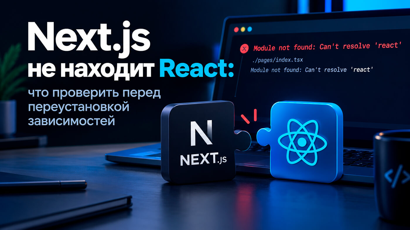 Next.js не находит React: что проверить перед переустановкой зависимостей