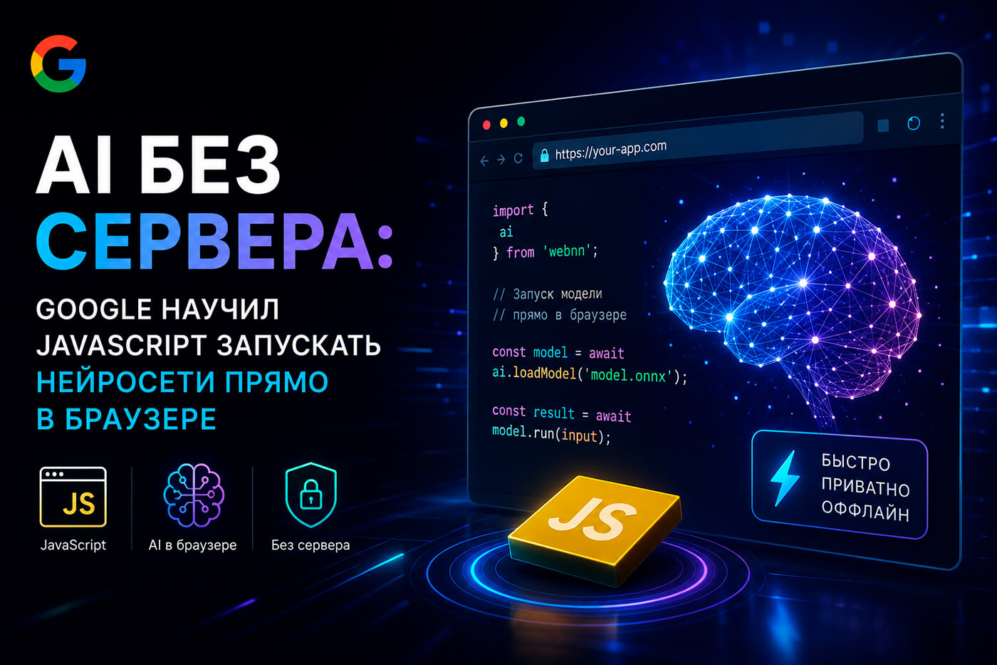 AI без сервера: Google научил JavaScript запускать нейросети прямо в браузере