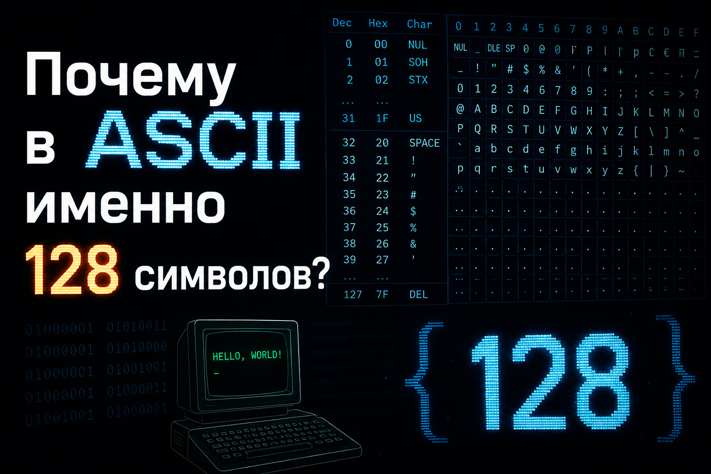 Почему в ASCII именно 128 символов?