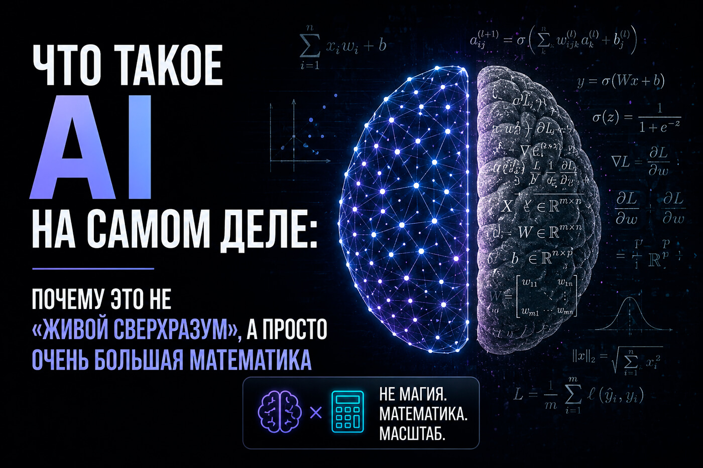 Что такое AI на самом деле: почему это не «живой сверхразум», а просто очень большая математика